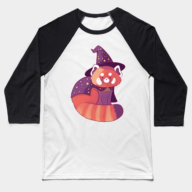 Wizard red panda Baseball T-Shirt by Yarafantasyart